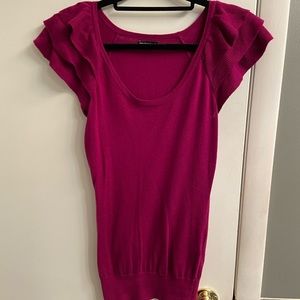 Express knit ruffle sleeve top